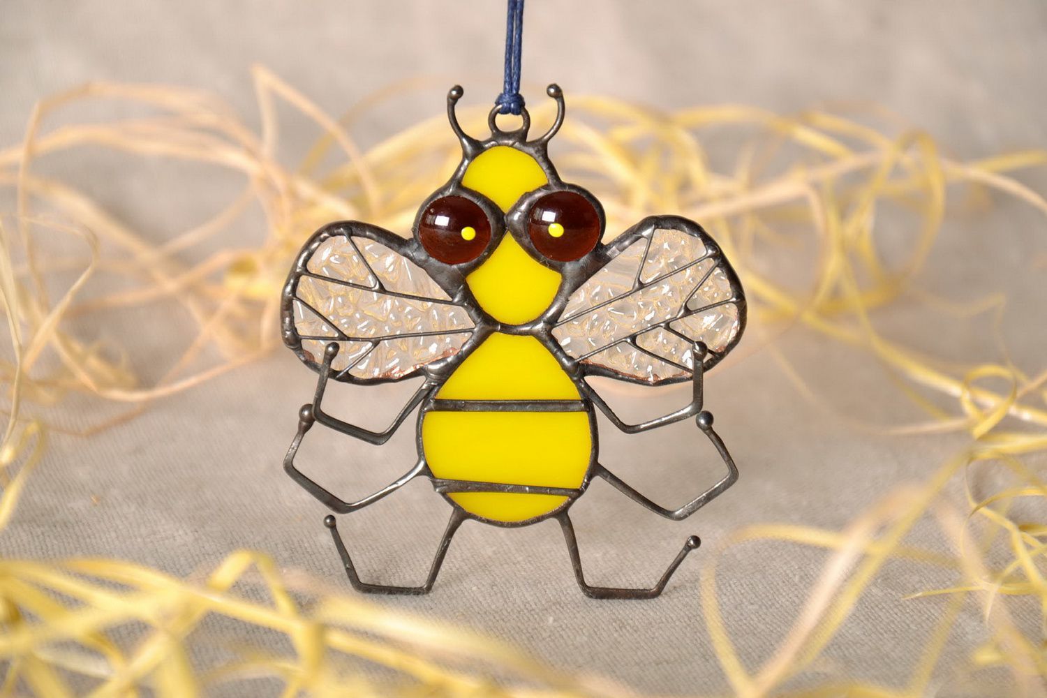 Interior stained glass pendant Fly photo 1