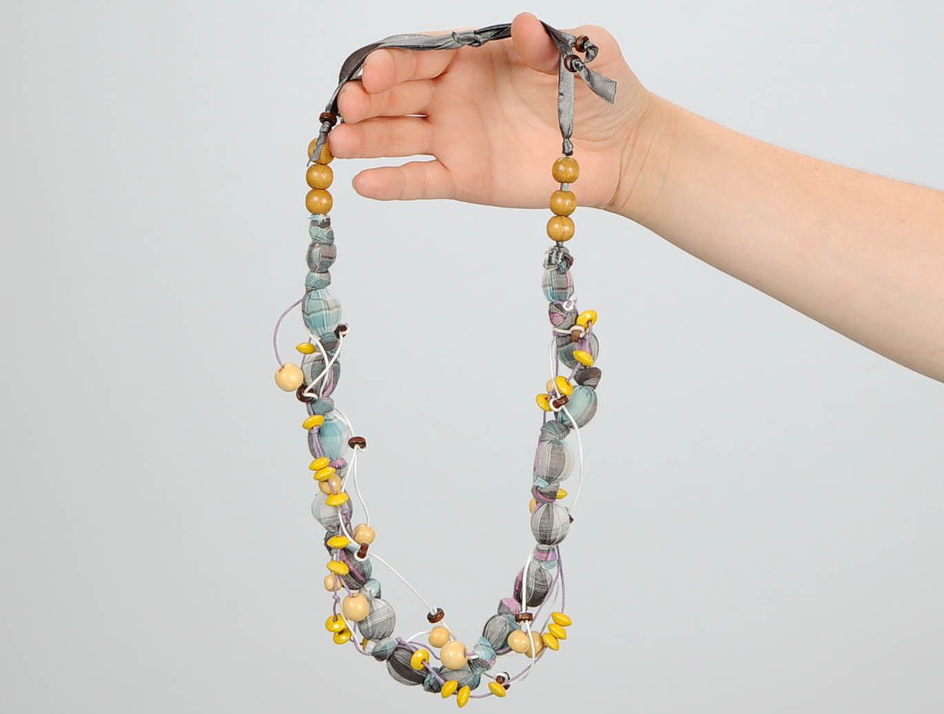 Halskette aus Textil Hippie foto 5