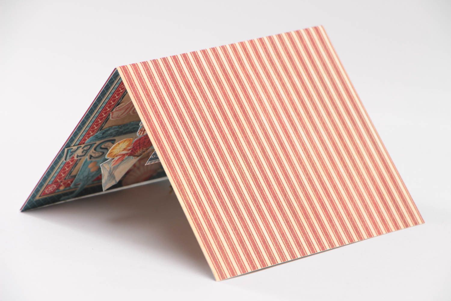 Handmade 3D Grußkarte mit Umschlag im maritimen Stil Scrapbooking künstlerisch foto 4