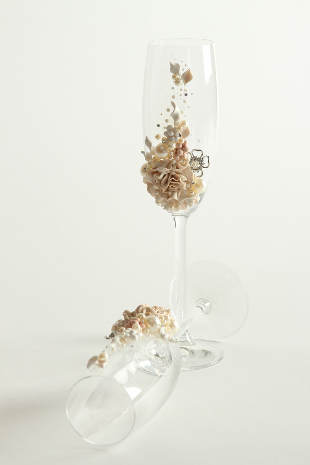 Copas de boda hechas a mano elementos decorativos de cristal regalo original foto 4