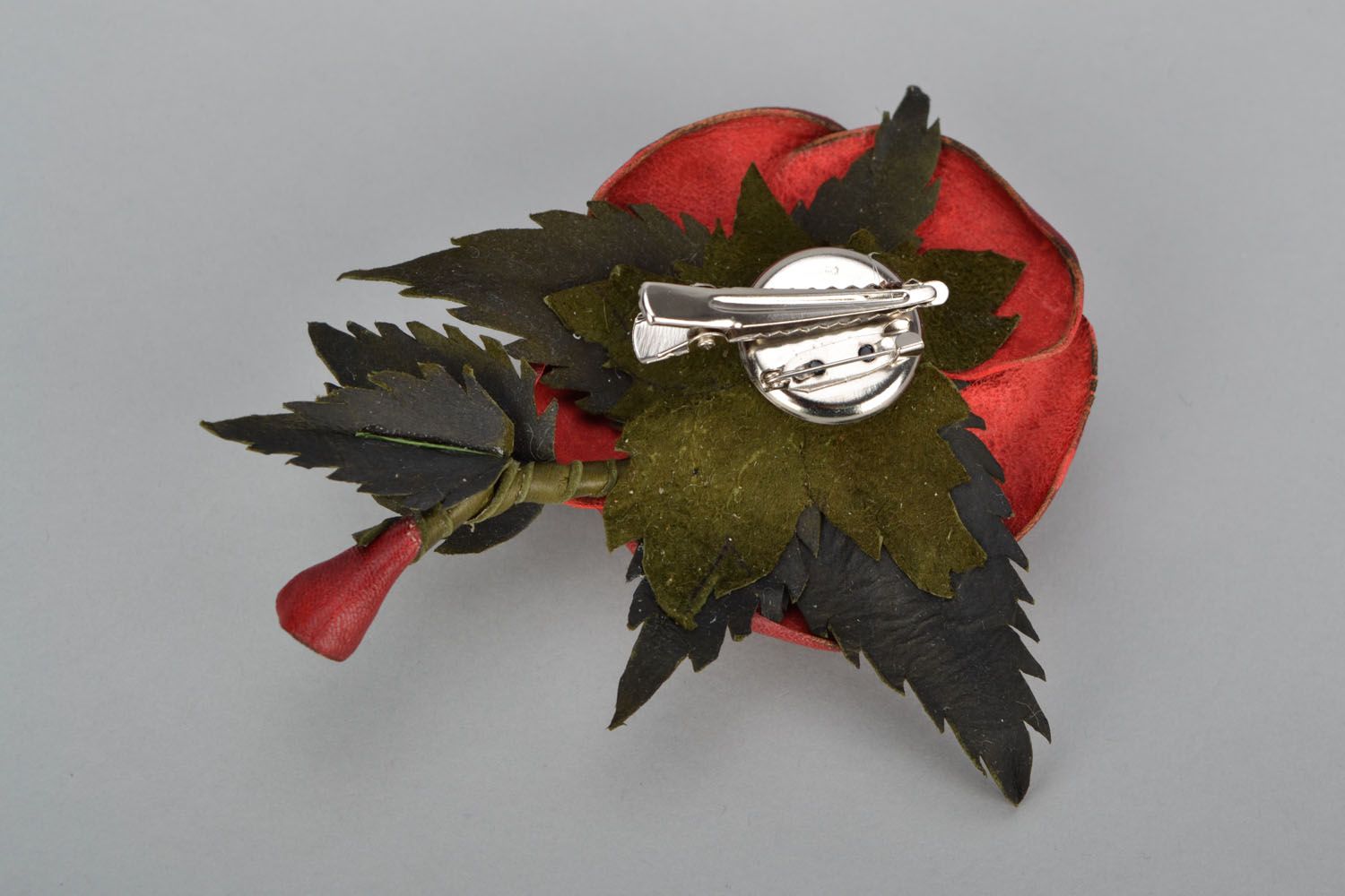 Brooch-hair clip in the shape of flower photo 5