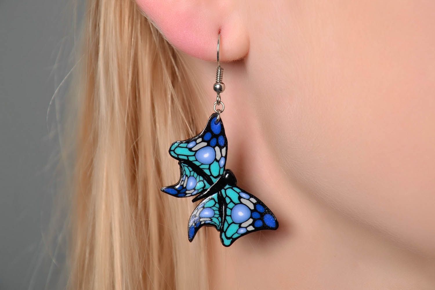 Polymer clay earrings Bows photo 3