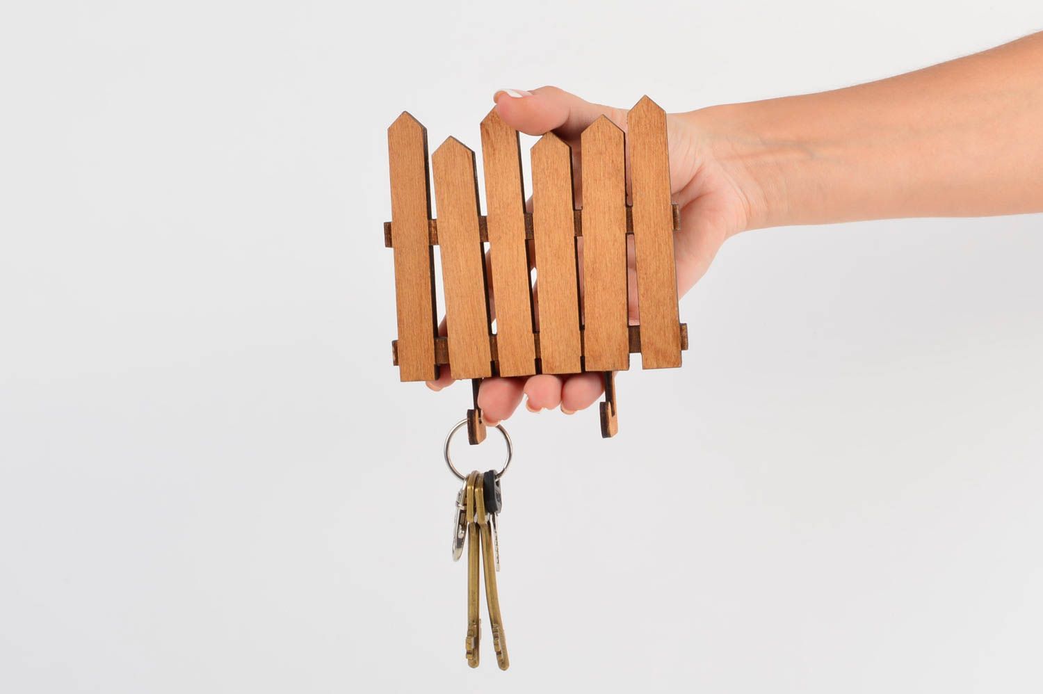 Handgefertigt Schlüsselbrett Holz Wand Schlüsselhalter Geschenk Einzugsfeier foto 5