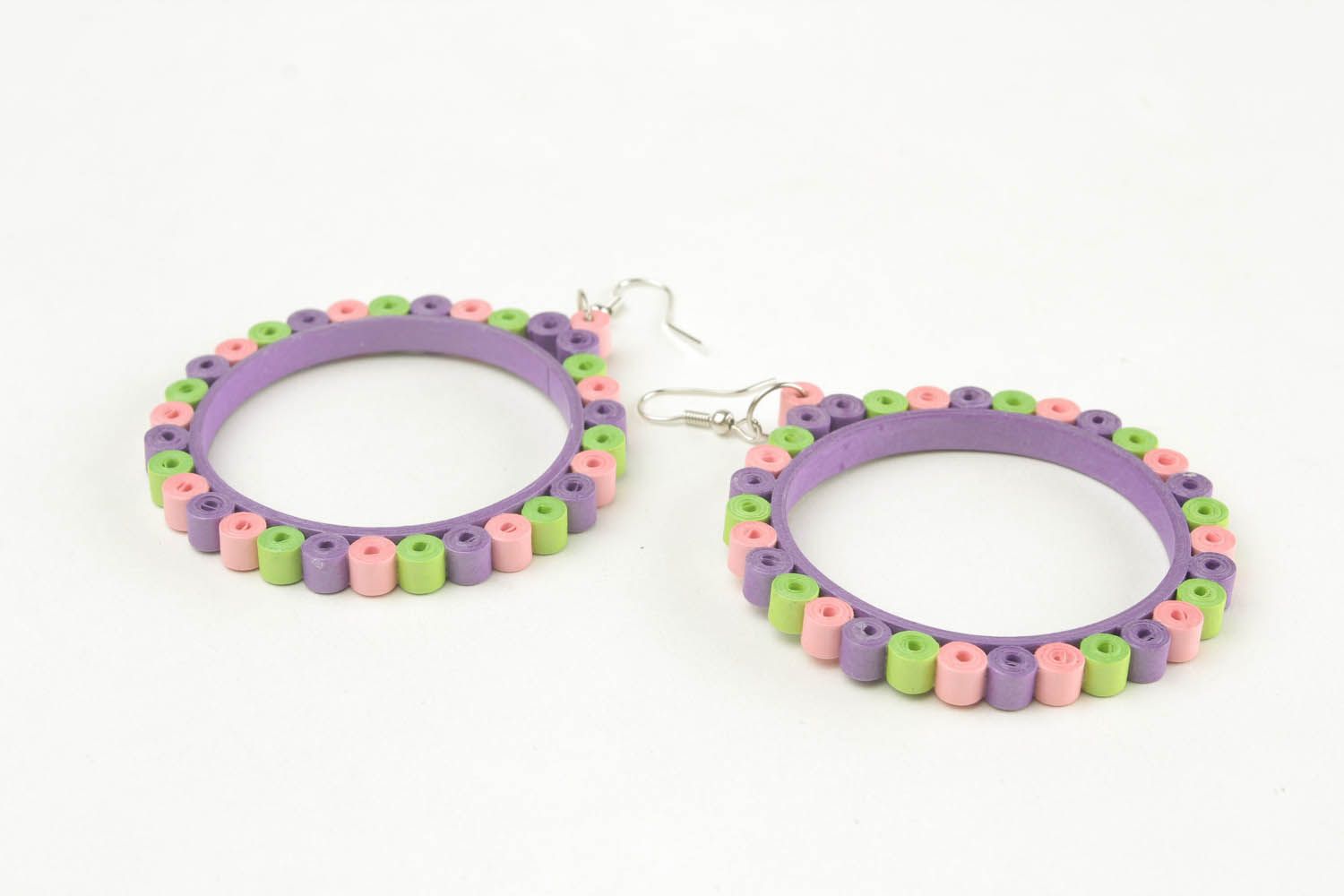 Quilling paper earrings photo 4