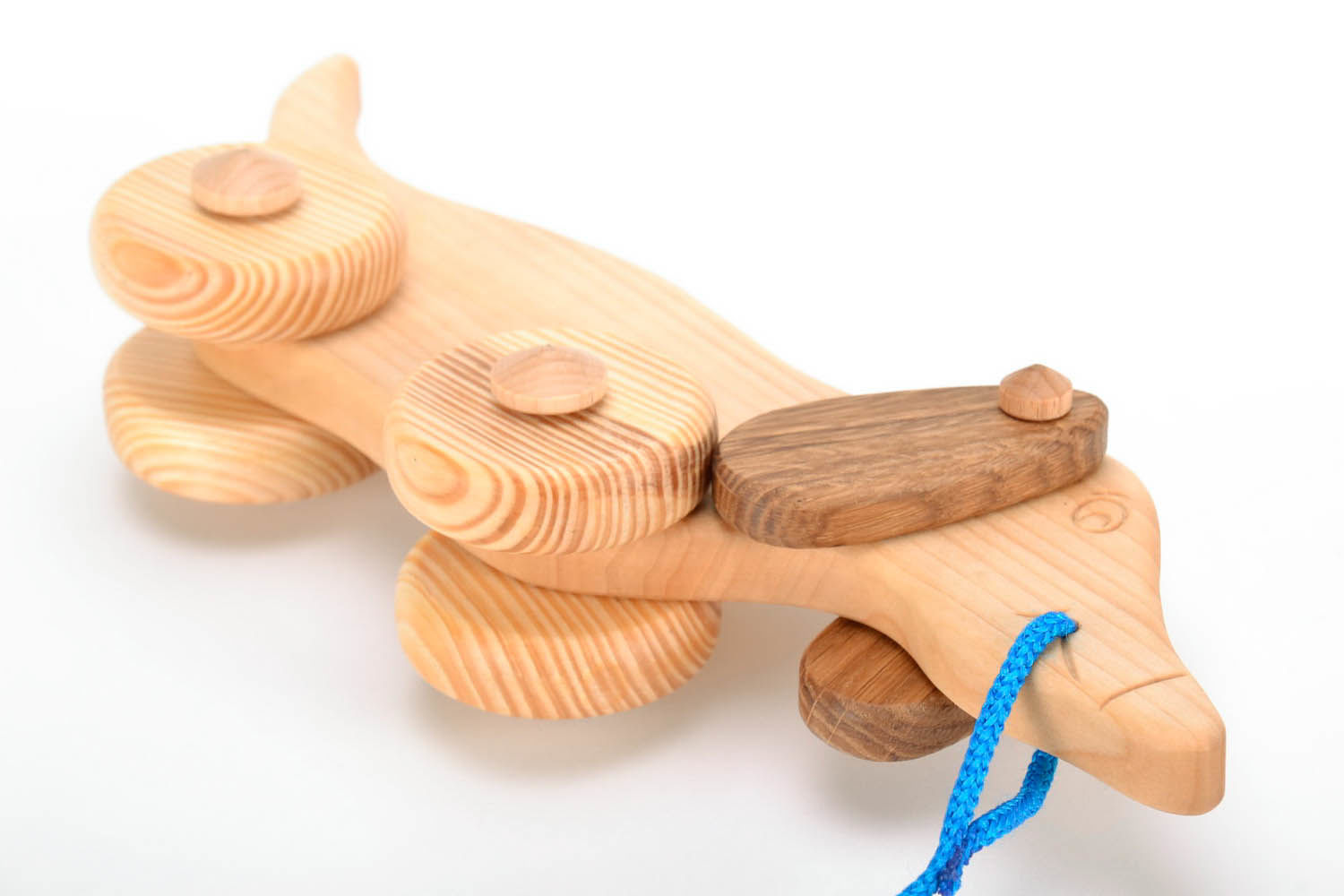 Brinquedo de andamento Dachshund de madeira foto 5