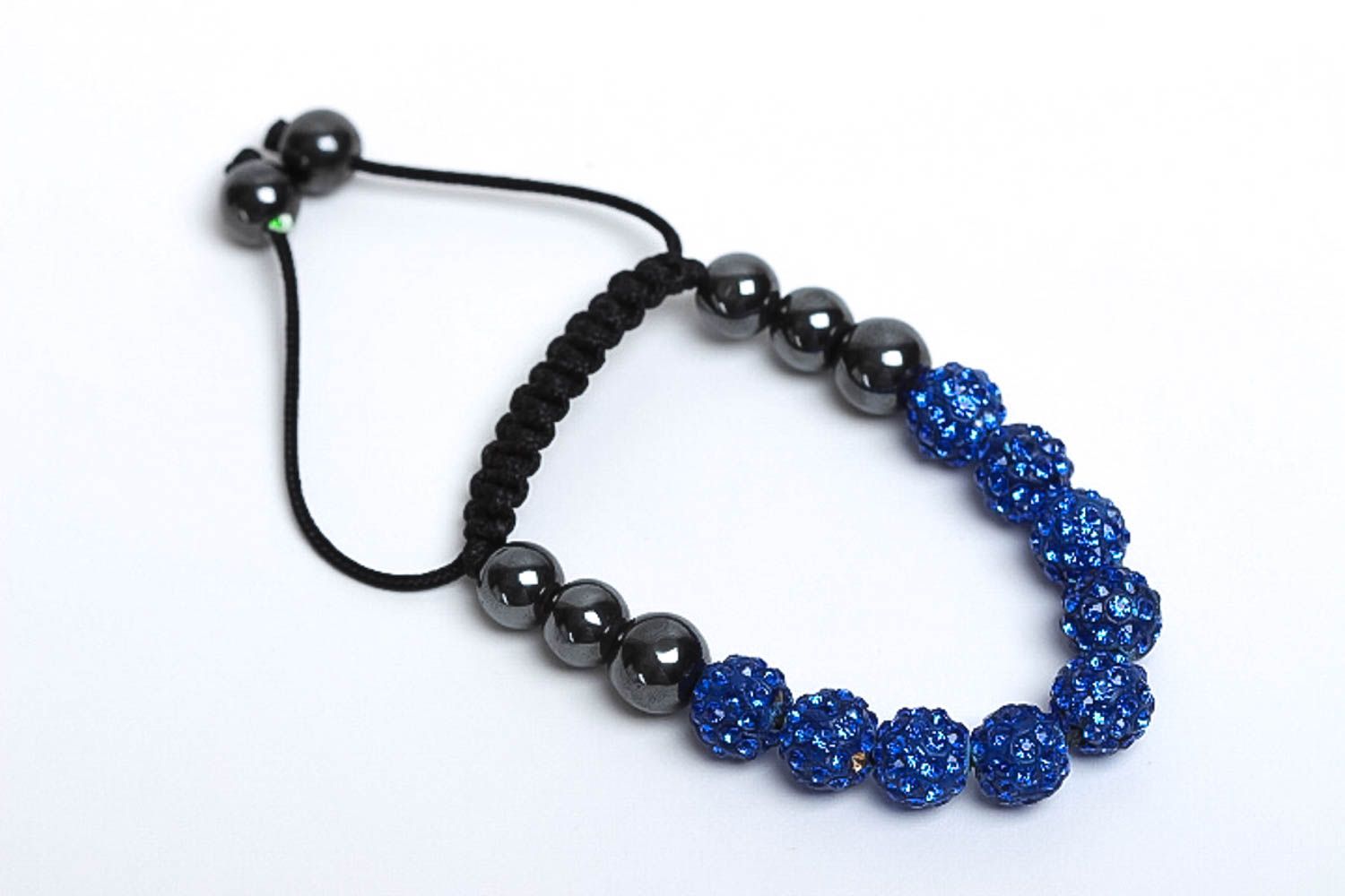 Bracelet fait main Bijou tendance bleu-noir en hématite Accessoire femme photo 2