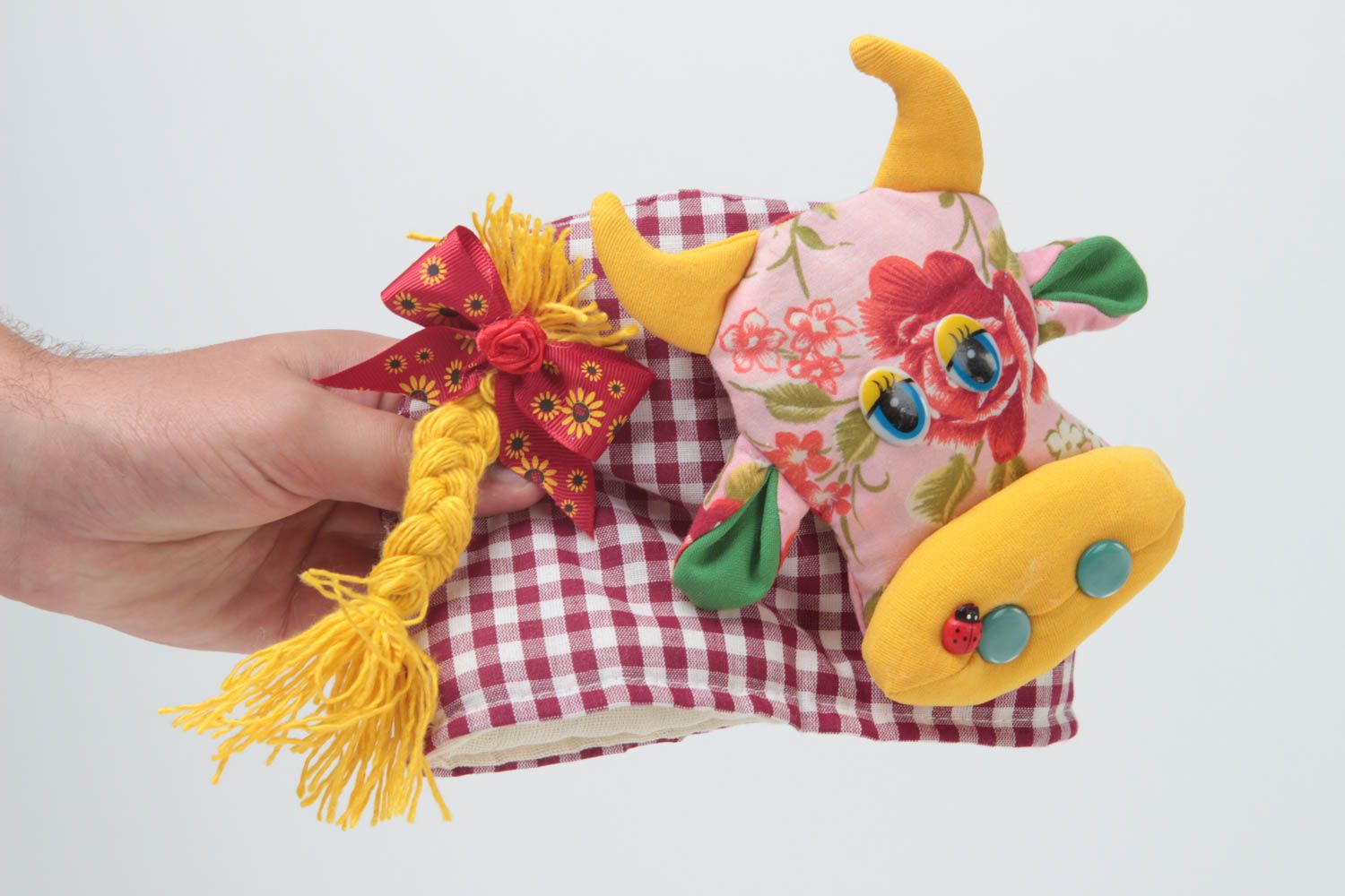 Teewärmer Stoff handmade Designer Geschenke Küchen Accessoire aus Baumwolle  foto 5