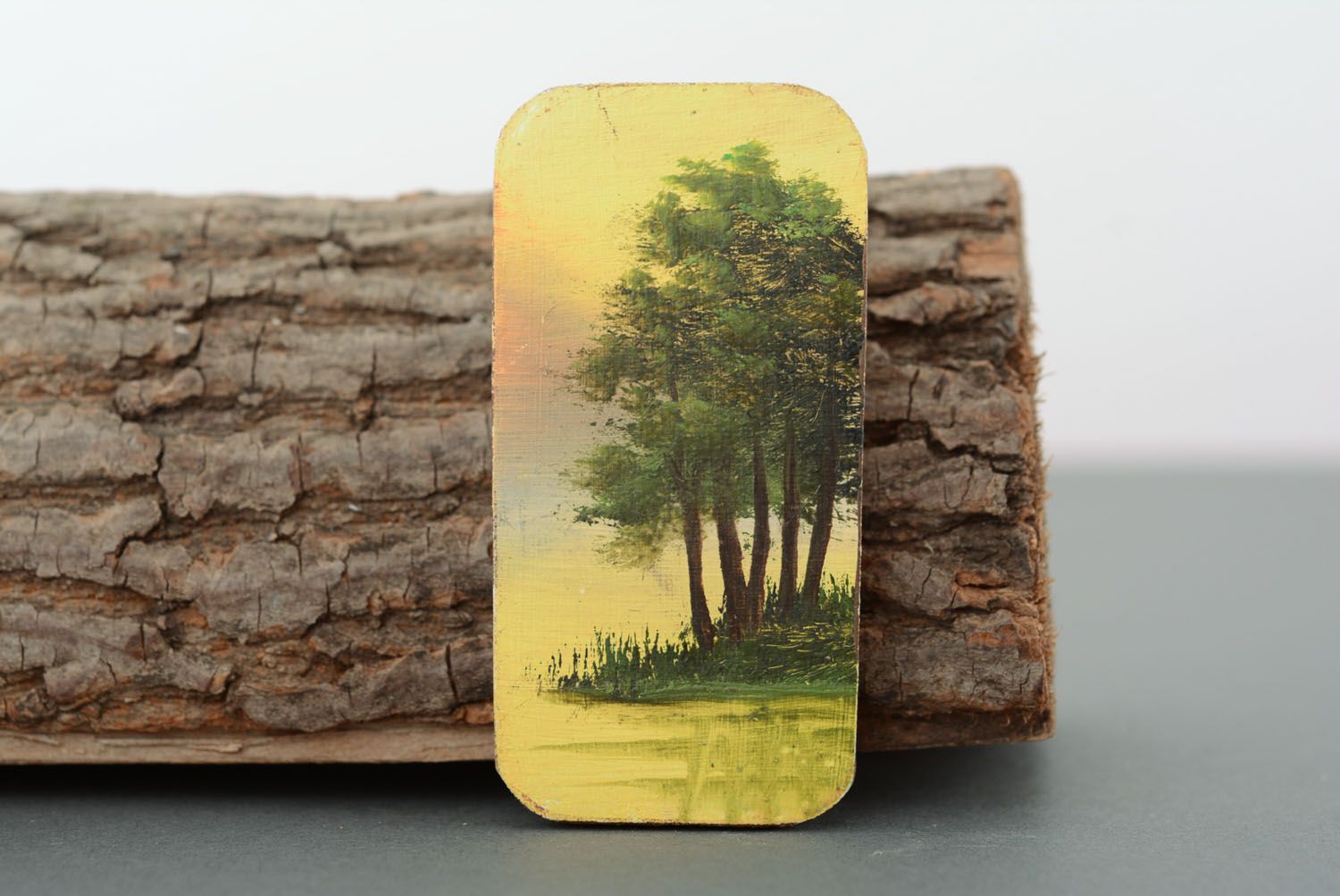 Magnet frigo original fait main souvenir design décoration paysage Soleil levant photo 1