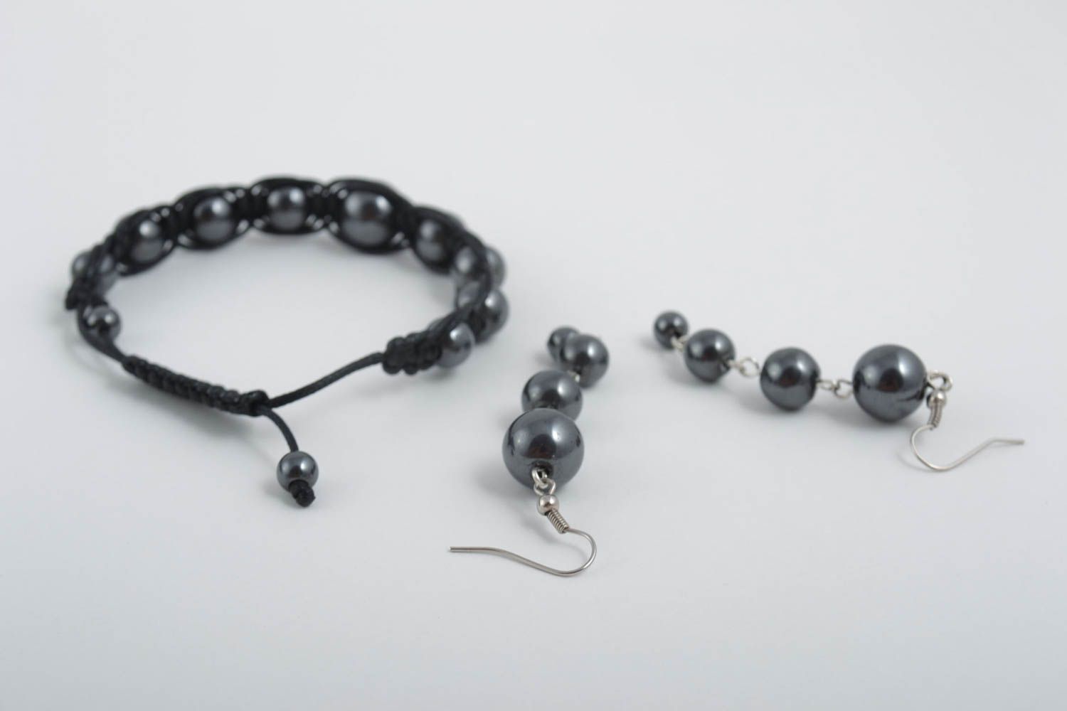 Handmade gemstone jewelry set beaded earrings beaded bracelet designs photo 4