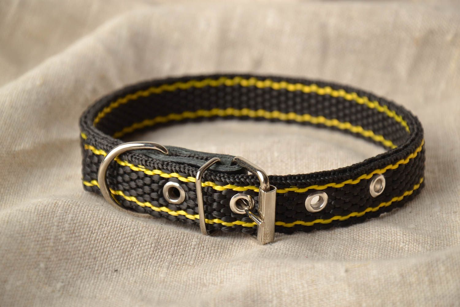 Textil Halsband für Hund in Schwarz foto 1