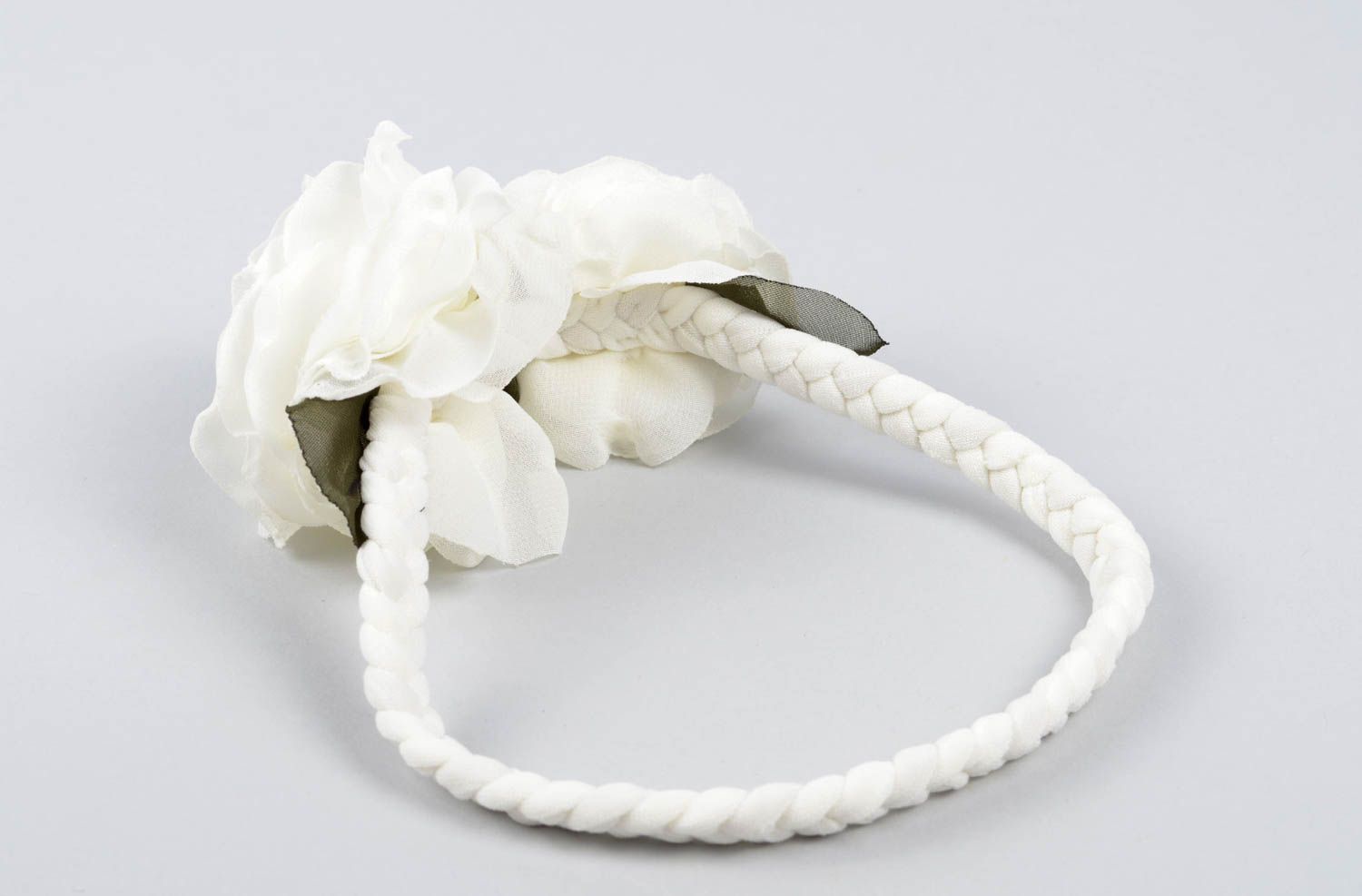 Banda para el cabello artesanal con flores cinta de pelo regalo para niña foto 2