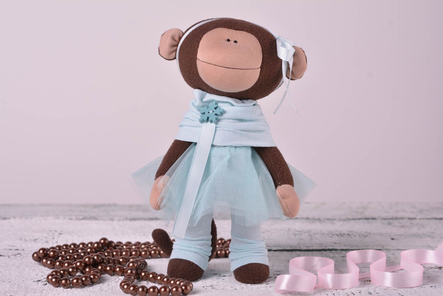 Игрушка обезьянка ручной работы детская игрушка из флиса мягкая игрушка фото 1