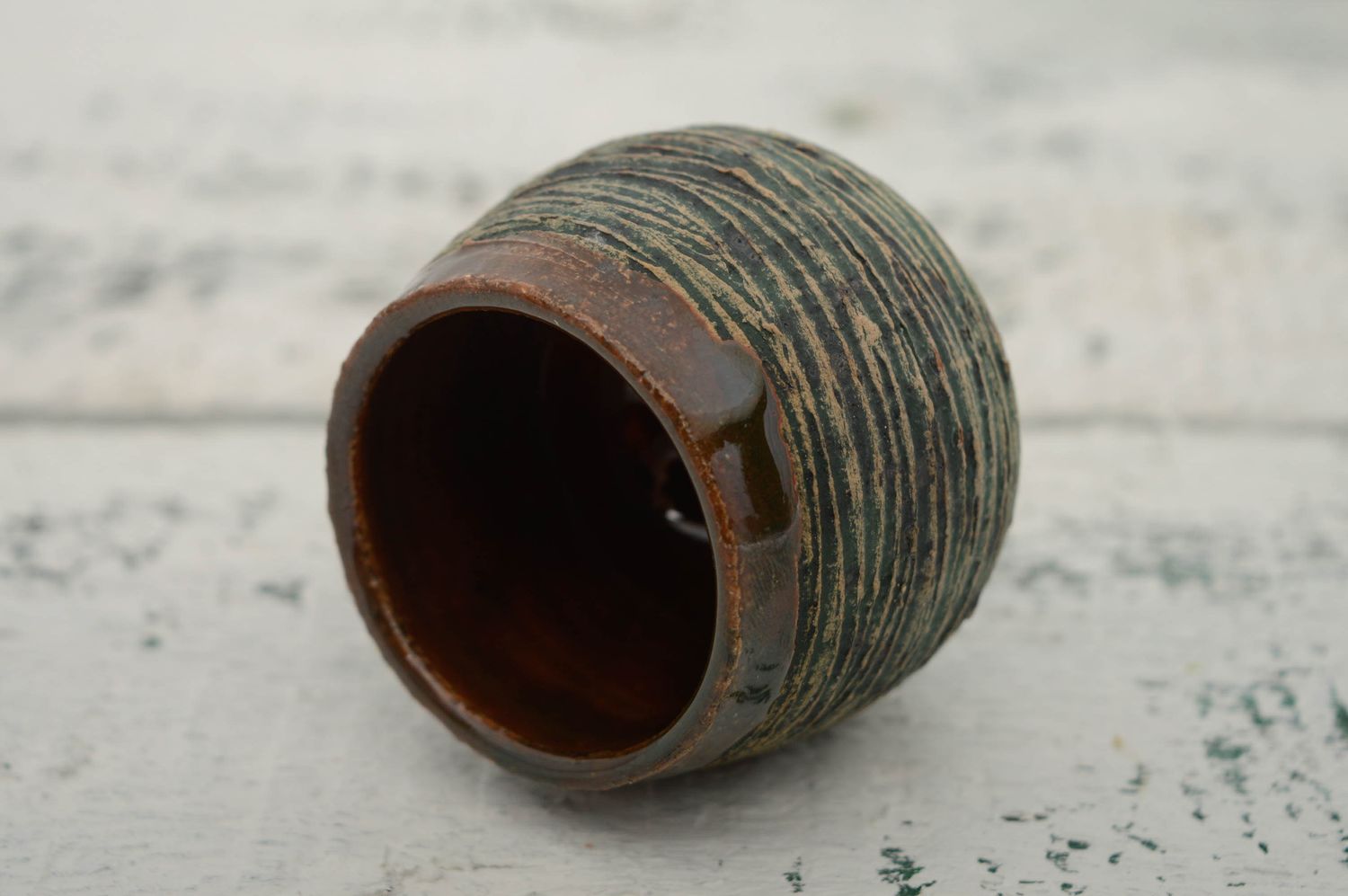 Copa cerámica hecha a mano foto 4