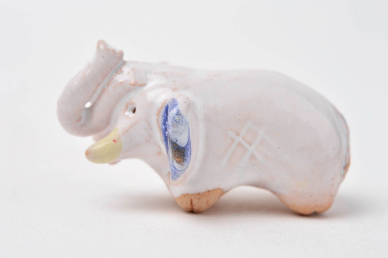 Handgeschaffene Keramik Deko Figur aus Ton schöne Tier Miniatur Figur  foto 7