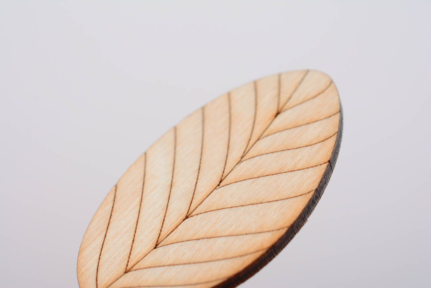 Peça para criatividade de madeira contraplacada artesanal Folhas Que Caem foto 5