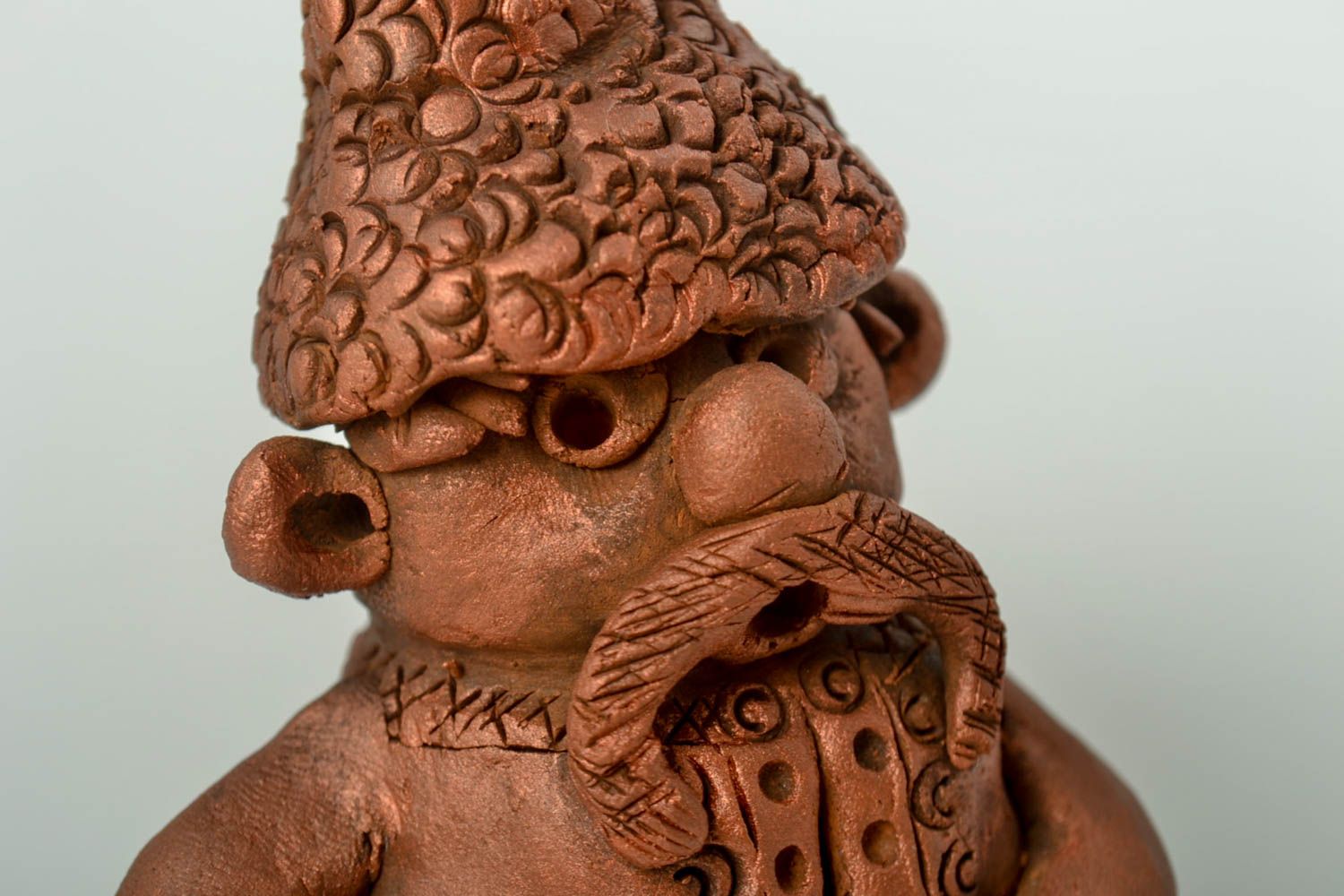 Статуэтка глиняная человек статуэтка ручной работы статуэтки интерьерные фото 1