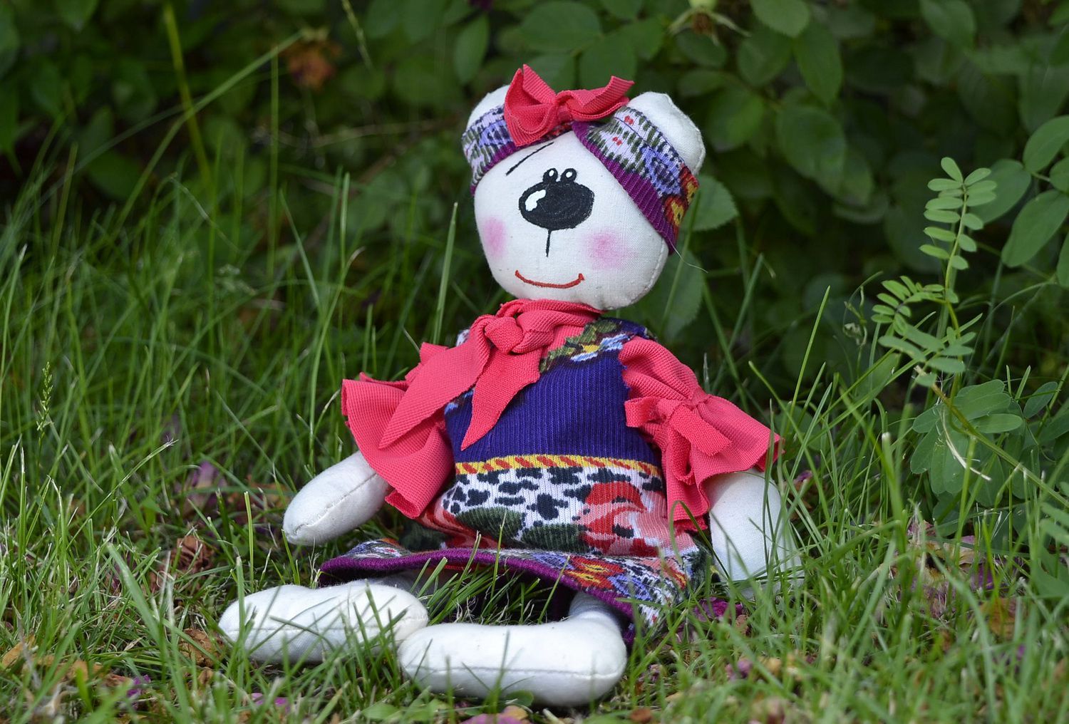 Soft toy Gypsy bear girl photo 5