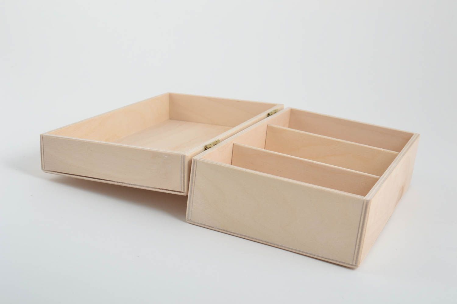 Beautiful handmade wooden blank box DIY jewelry box wooden craft art supplies photo 3