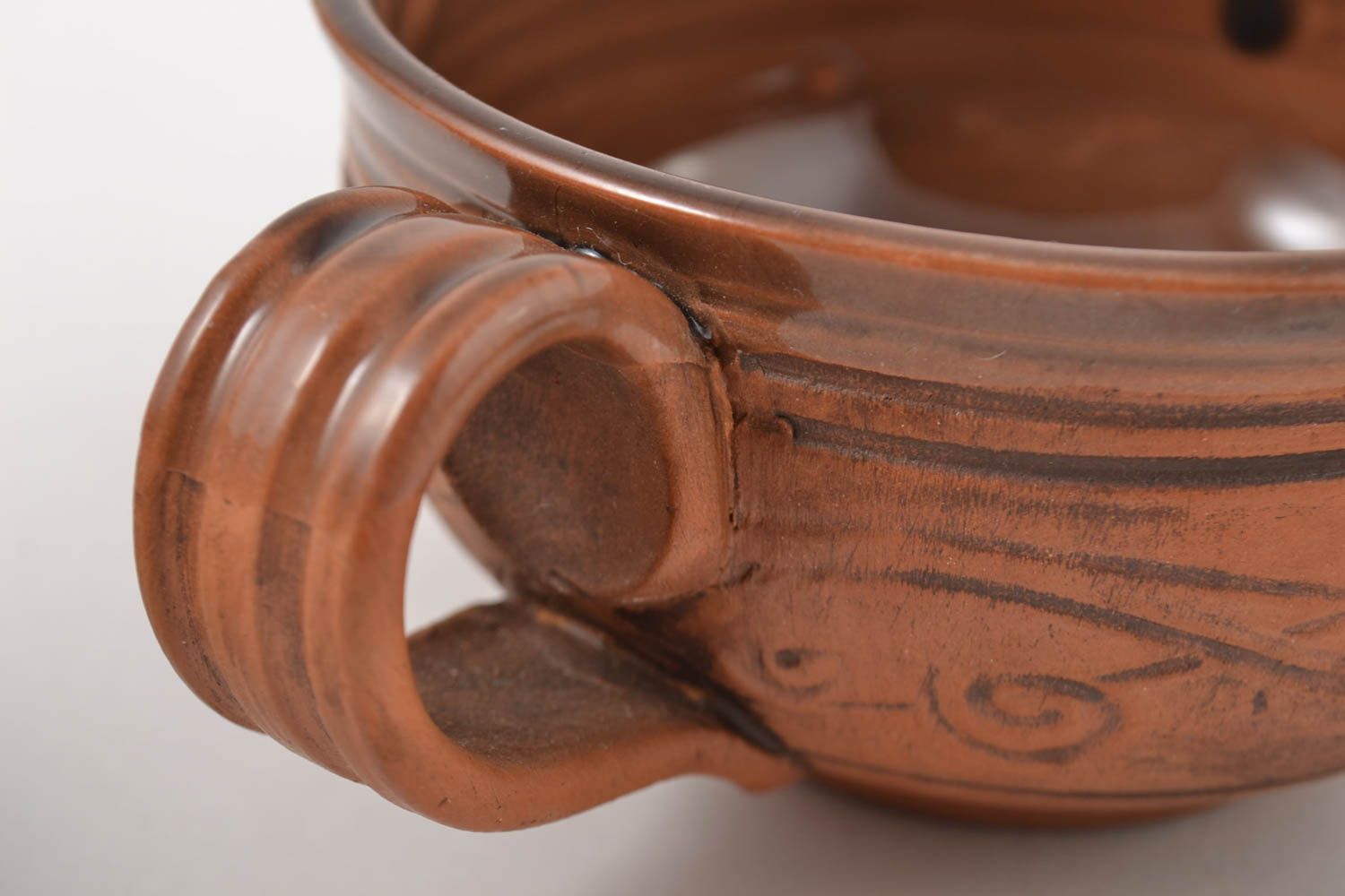 Juego de tazas artesanales de arcilla regalo original utensilios de cocina 
 foto 3