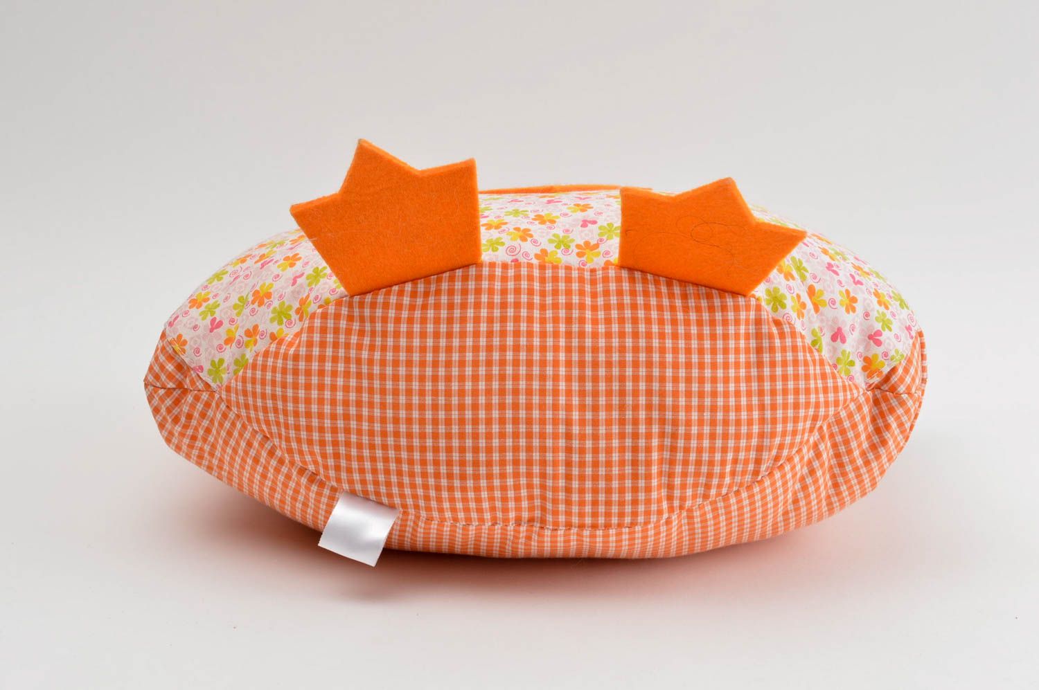 Designer Kissen handgemacht schönes Sofakissen Geschenk Idee Eule klein orange foto 2