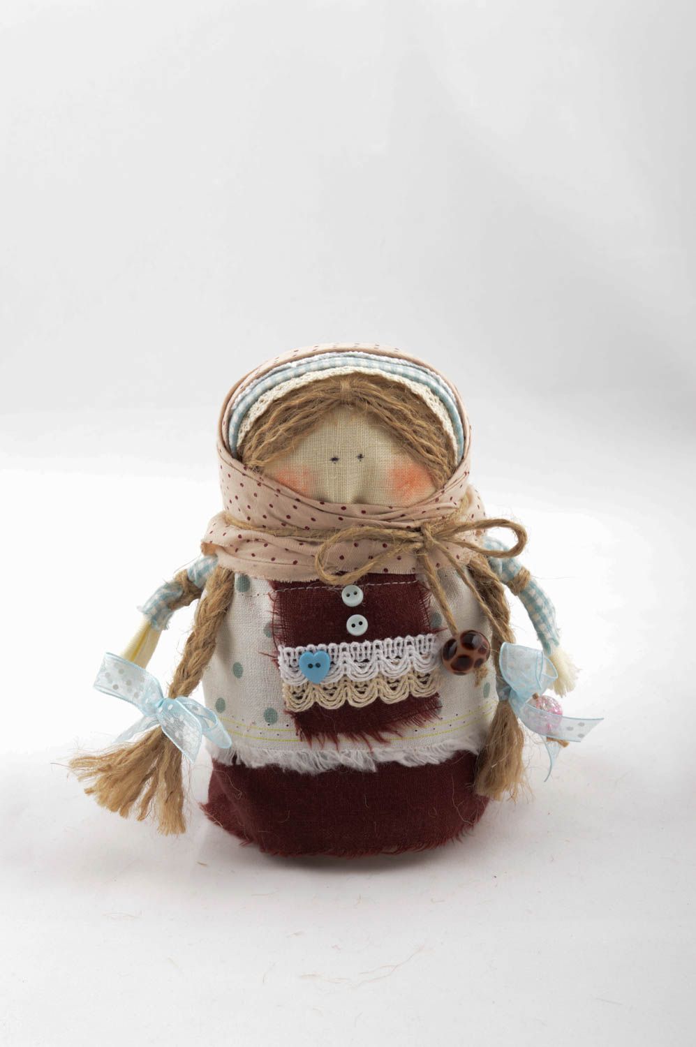 Handmade soft doll folk doll housewarming gift idea for decorative use only photo 2