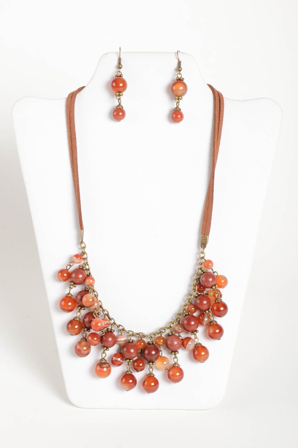 Handmade natural stone accessories elegant jewelry set designer gift for her photo 2