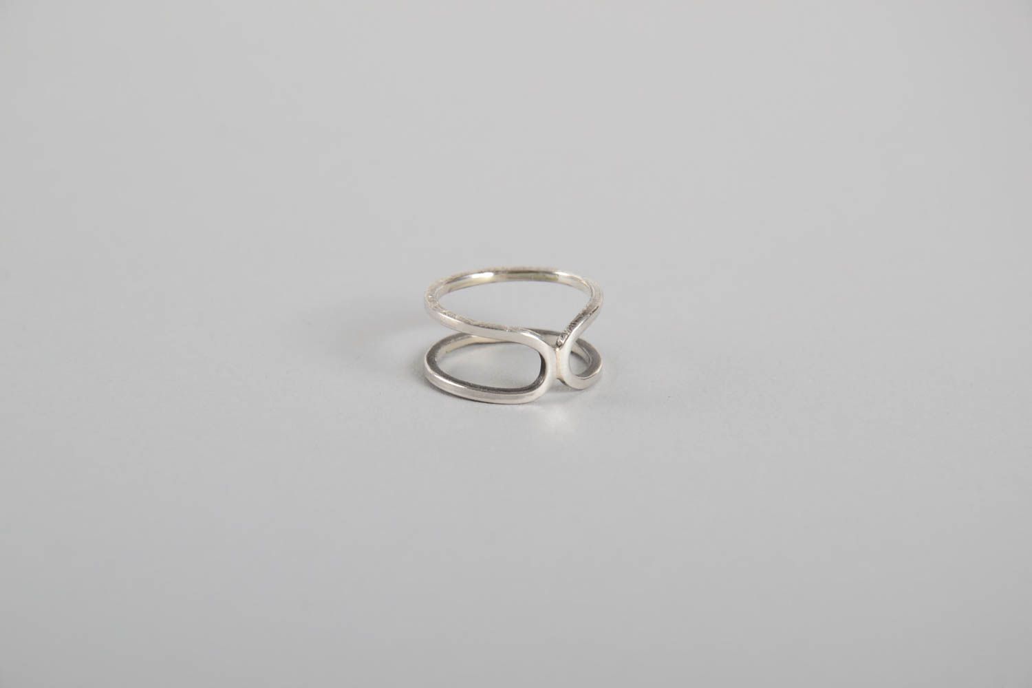 Женский перстень ручной работы серебряное кольцо двойное женское кольцо фото 5