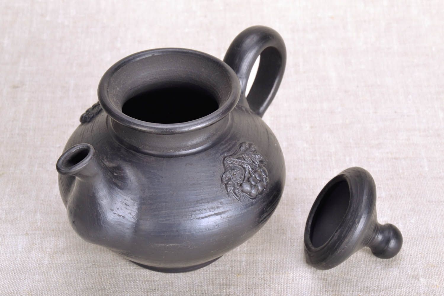 Teekanne aus Keramik Handarbeit foto 3