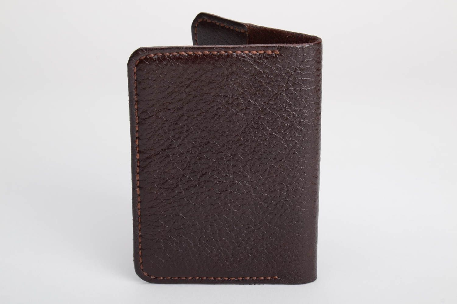 Beautiful handmade designer brown genuine leather passport cover photo 5