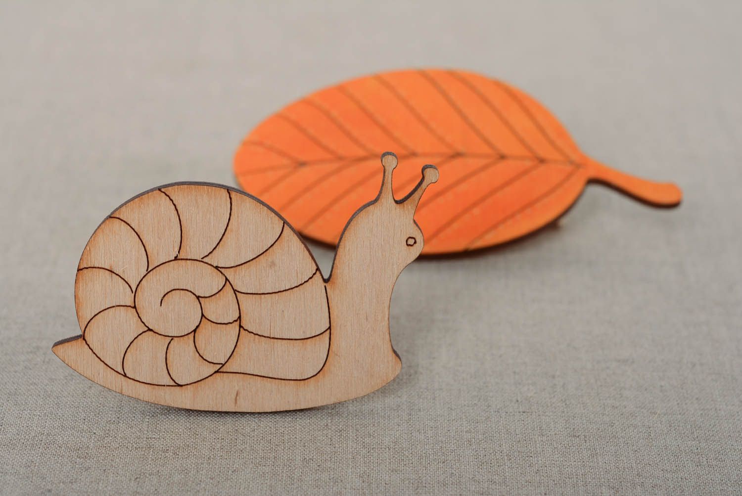 Wooden blank for painting Snail photo 3