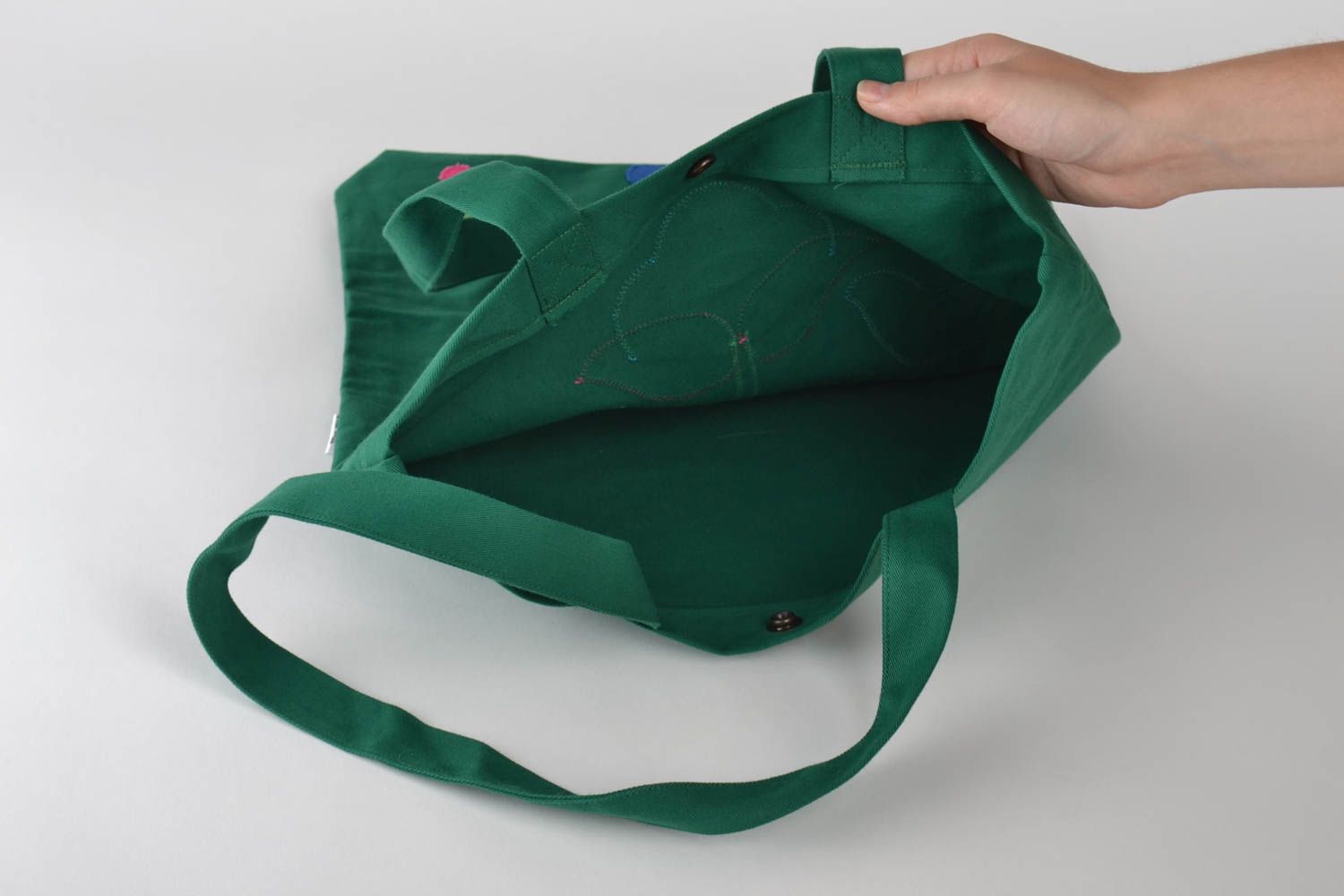 Женская сумка из ткани ручной работы молодежные сумки тряпичная сумка  фото 5