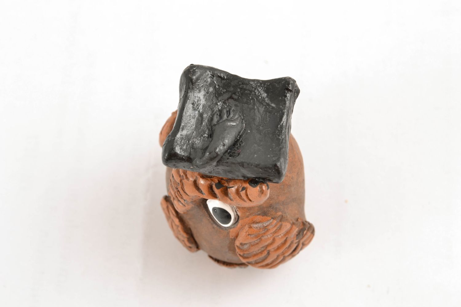 Handmade clay statuette Wise Owl photo 3