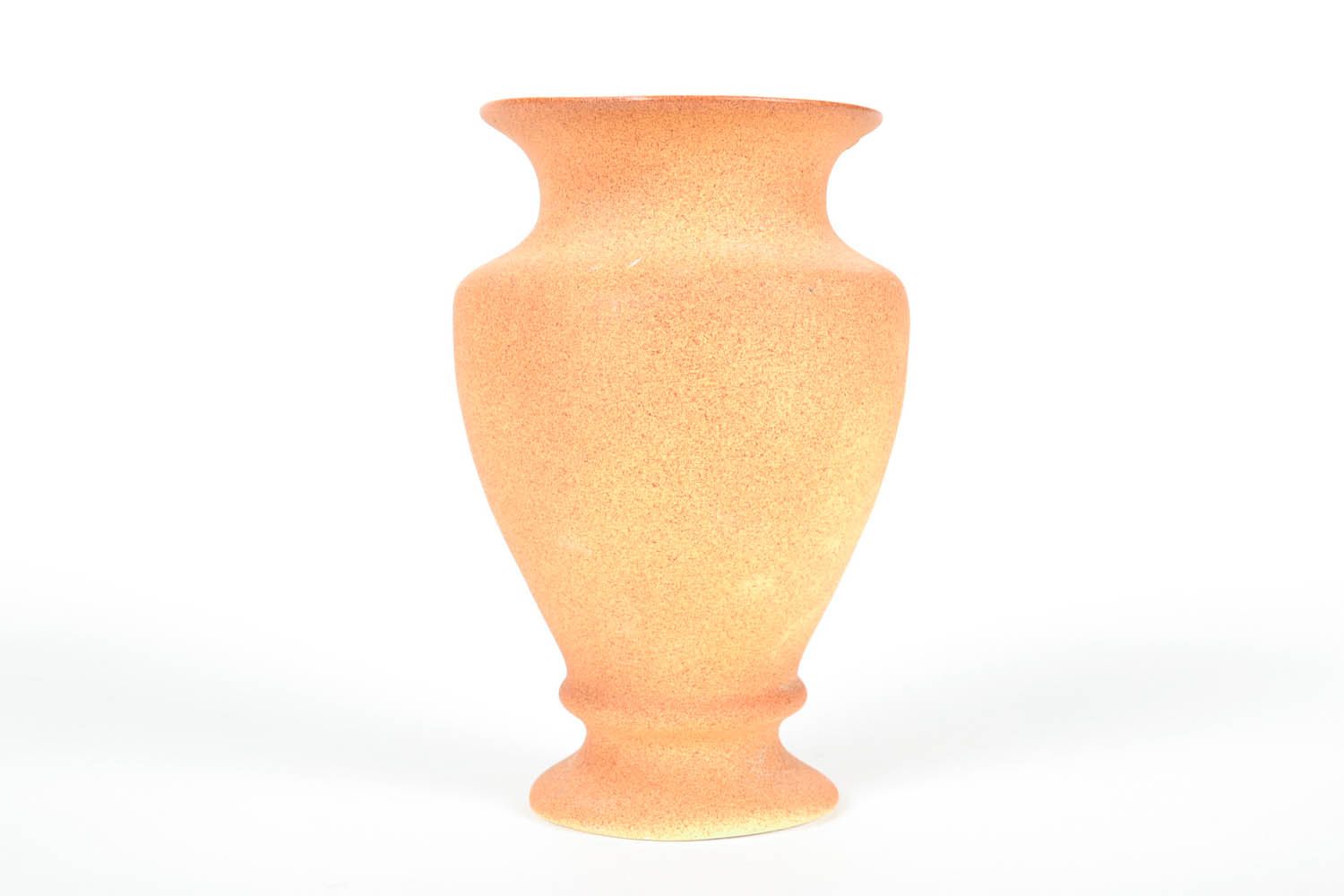 Classic style ceramic beige color 6 inches vase for décor 0,7 lb photo 4