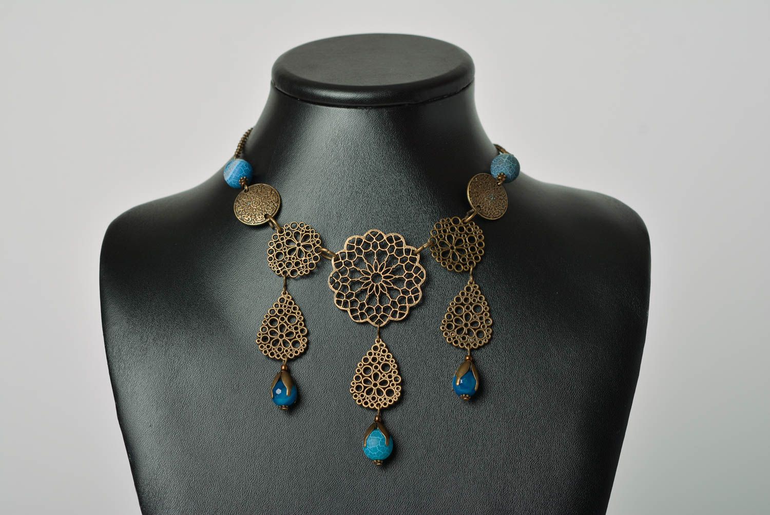 Handmade designer necklace stylish elegant jewelry massive cute necklace photo 2