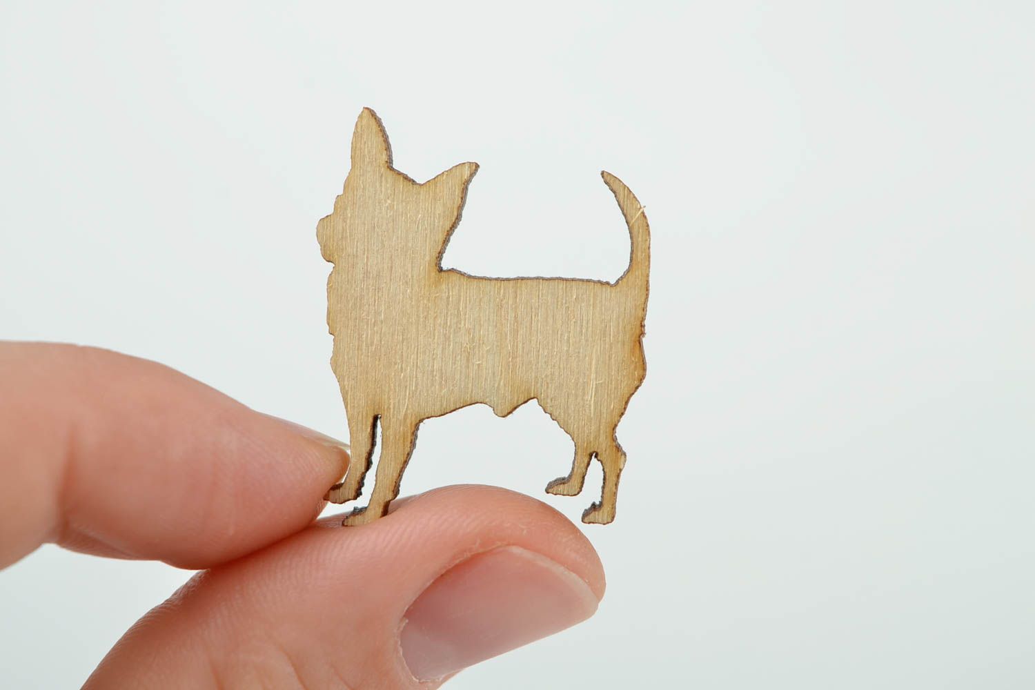 Beautiful handmade wooden blank plywood blank dog DIY keychain art and craft photo 2