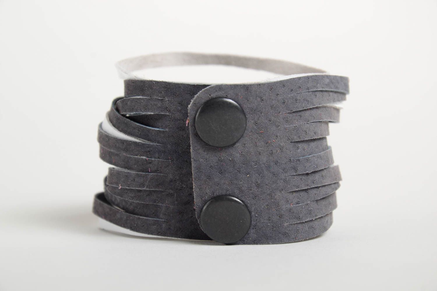 Leather accessory wrist bracelet handmade bracelet designer present for women photo 2