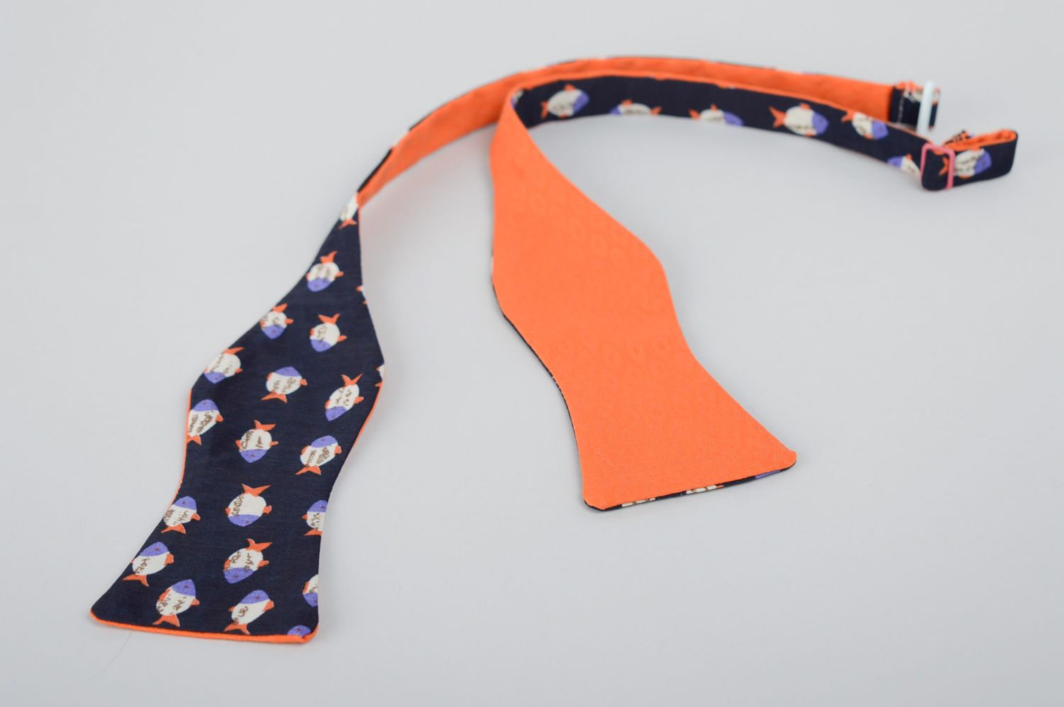Two-sided fabric bow tie Fish photo 2