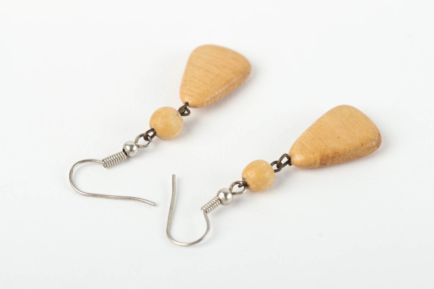 Beautiful handmade beaded earrings wooden bead earrings fashion accessories photo 4