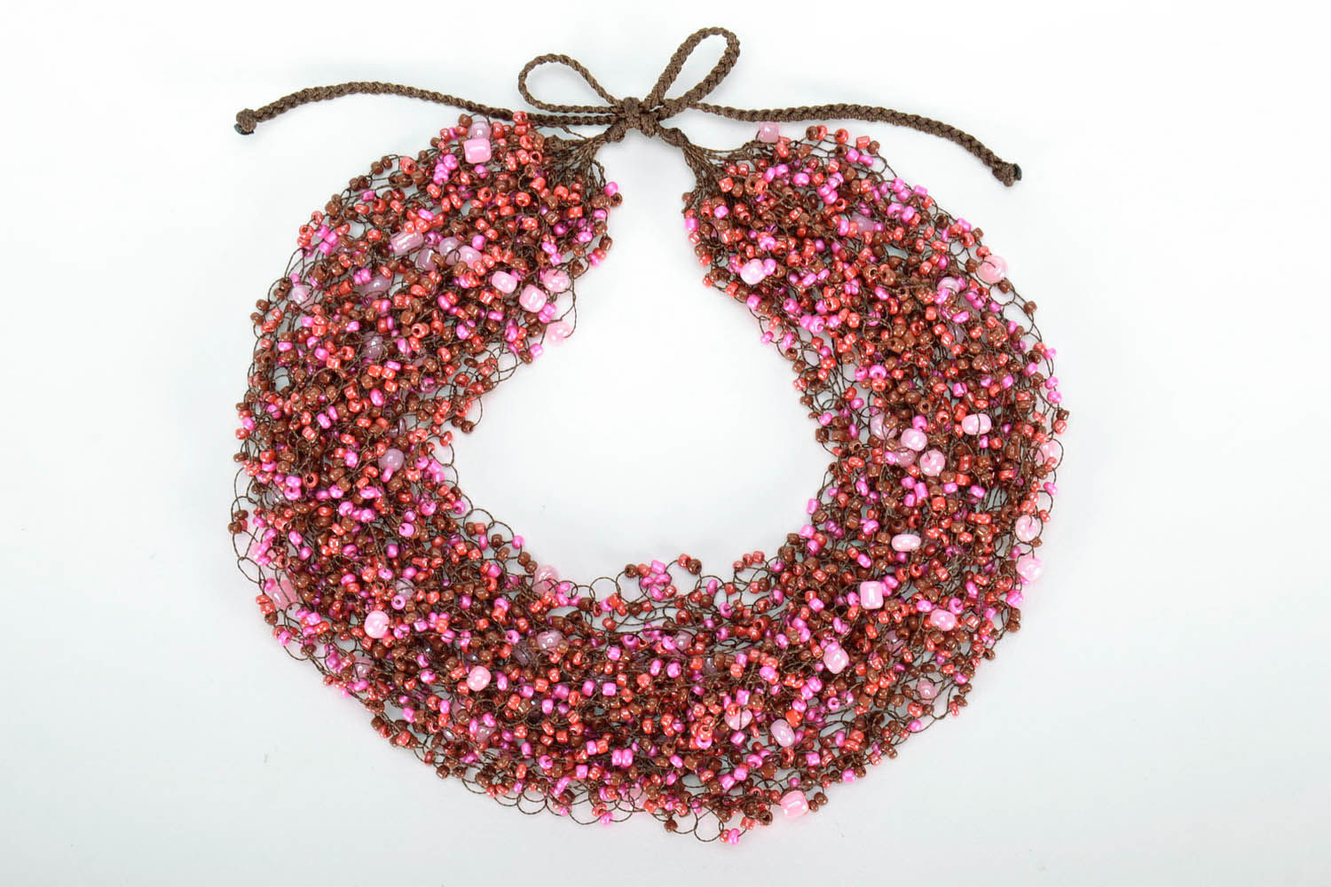 Multi row bead necklace photo 3