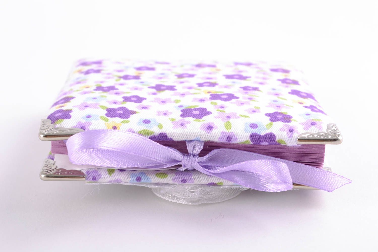 Carnet avec pages détachables violettes fait main couverture molle cadeau fille photo 3