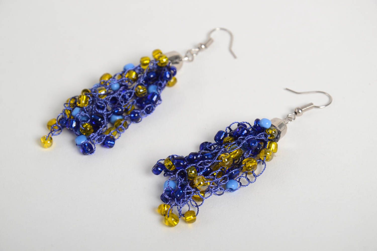 Unusual handmade beaded earrings long woven earrings fashion tips gift ideas photo 5