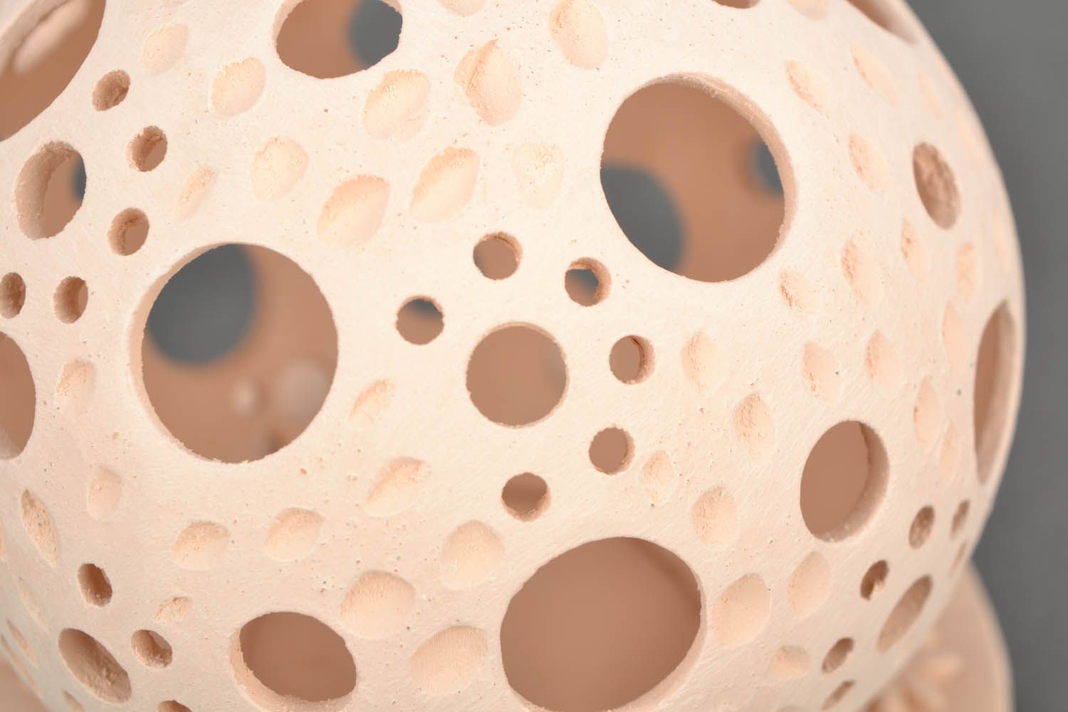 Chandelier en céramique en forme de boule fait main photo 5