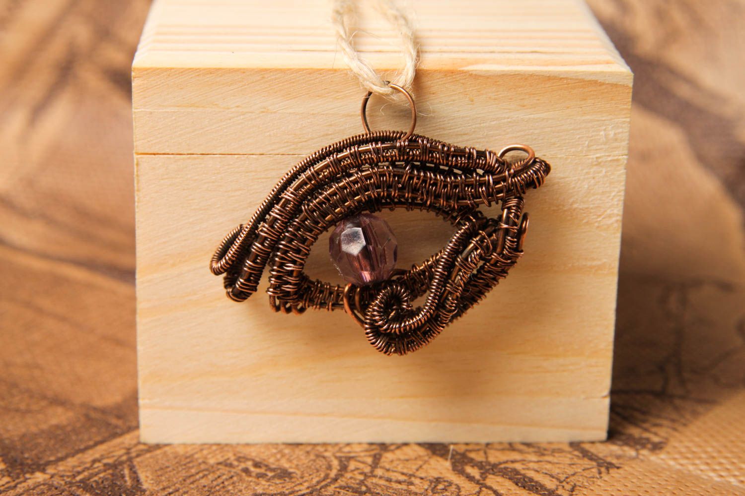 Unusual handmade copper pendant wire wrap ideas metal jewelry designs photo 1