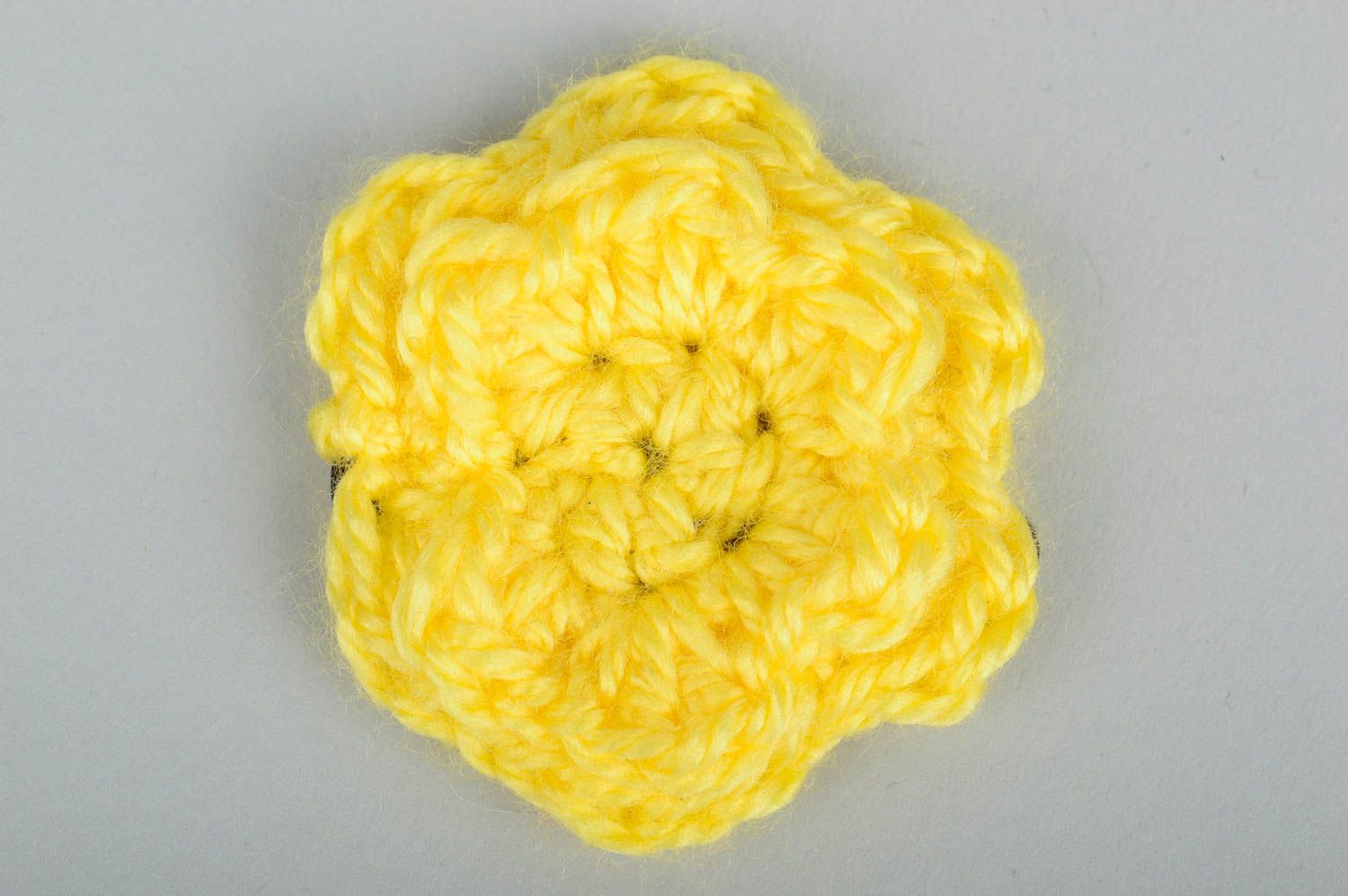 Pince à cheveux faite main Barrette cheveux Accessoire coiffure Fleur jaune photo 1