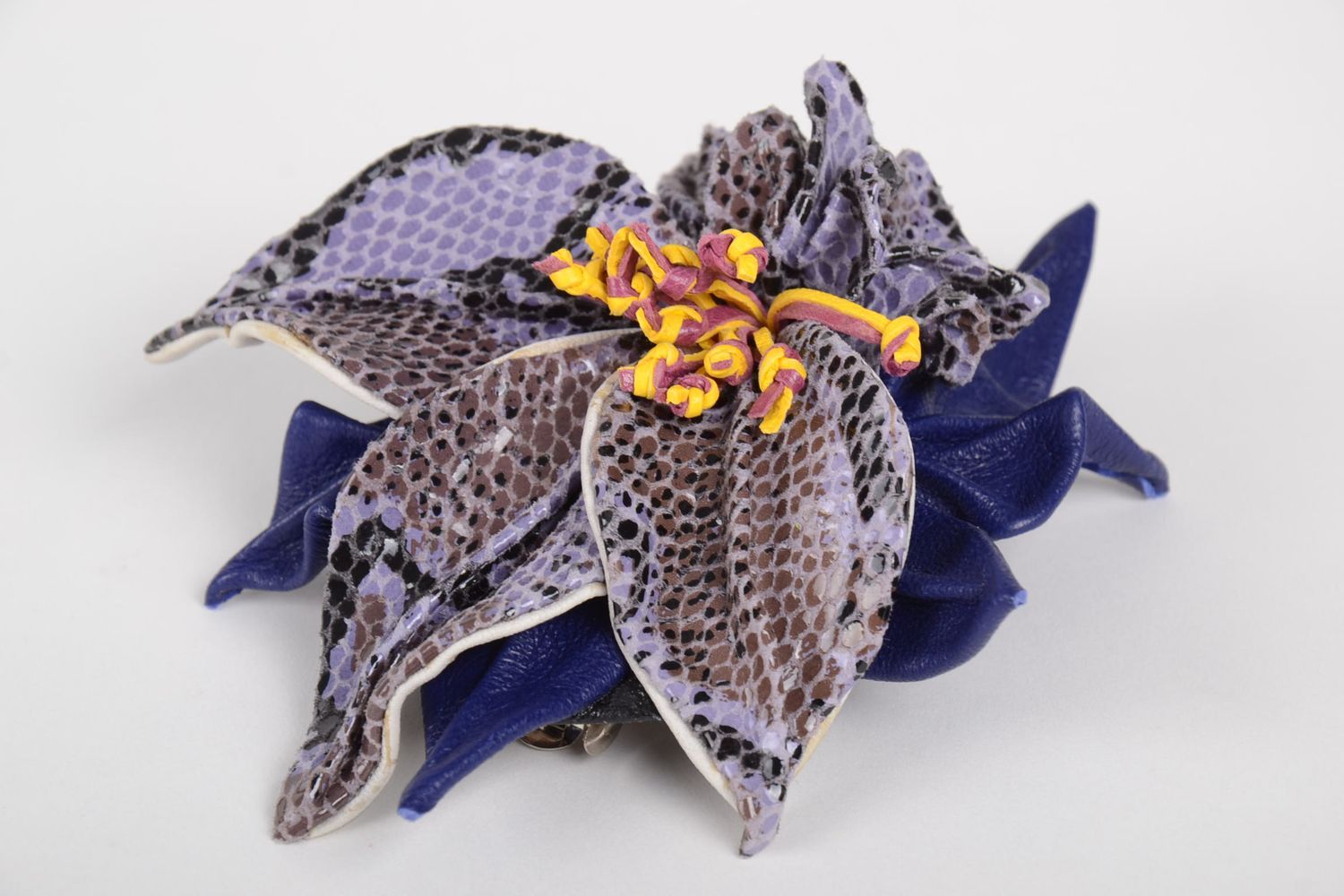 Blume Haarspange handgemacht Accessoire für Haare festlicher Damen Modeschmuck foto 4