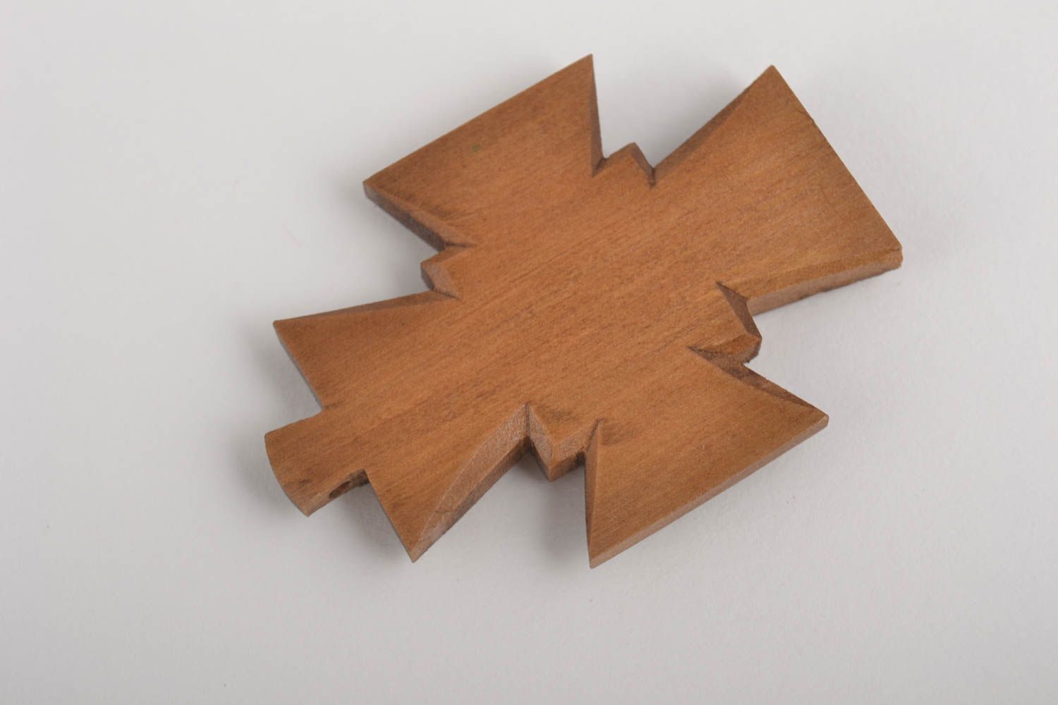 Необычный крест ручной работы деревянный крестик нательный крестик из груши фото 4