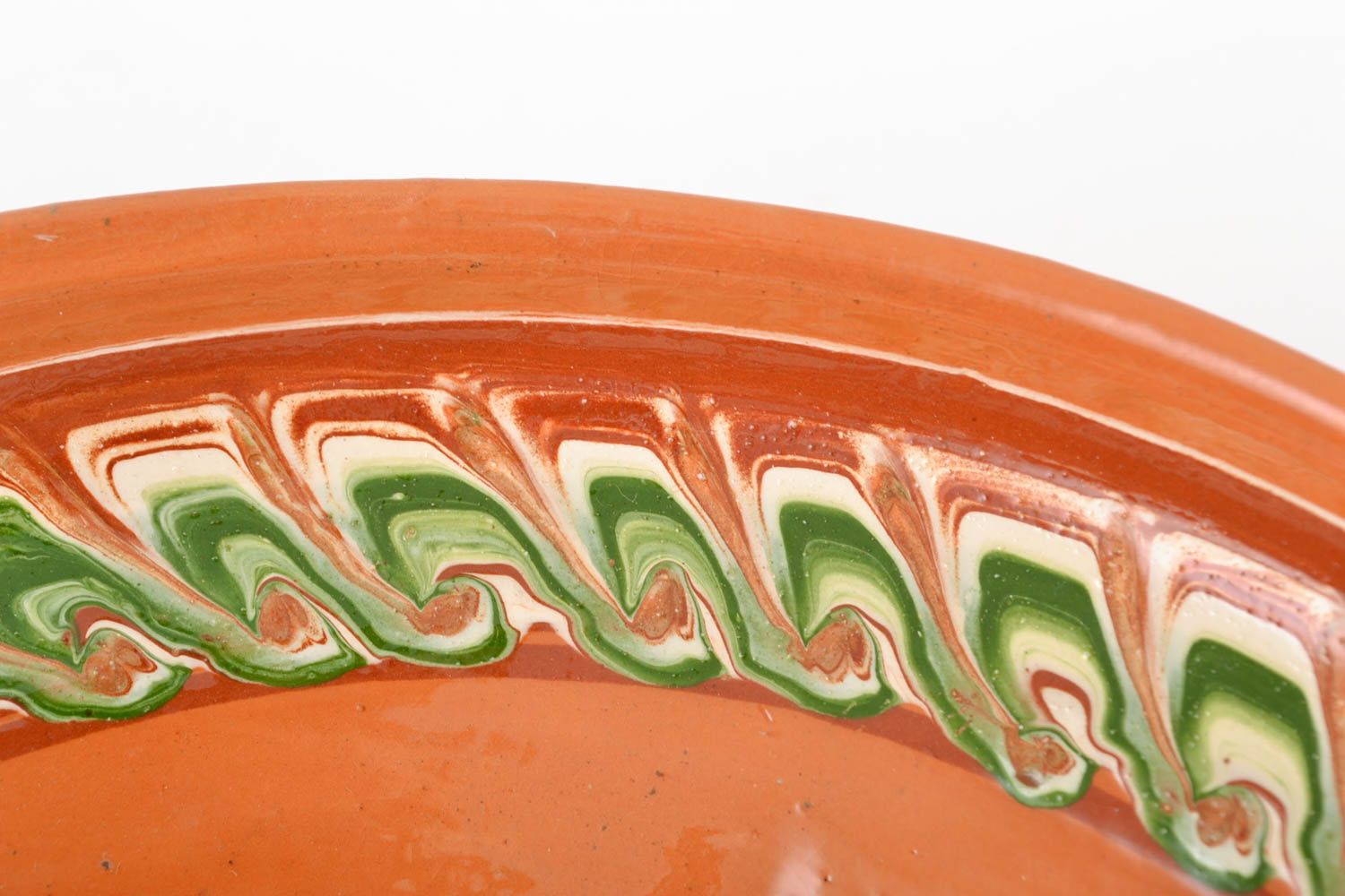 Deep ceramic bowl with painting photo 2