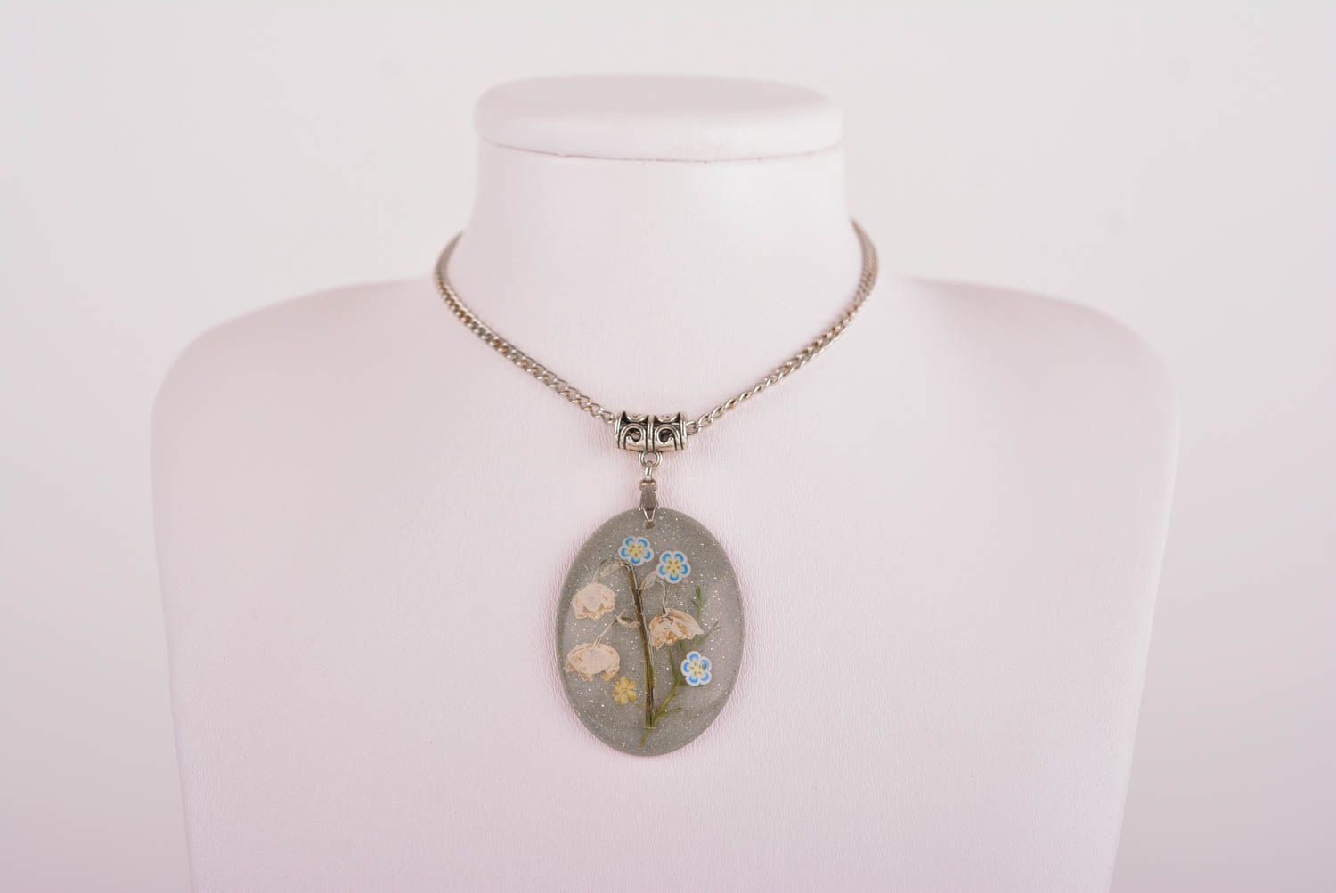 Handmade pendant epoxy resin jewelry gift ideas unusual pendant gift for her photo 2