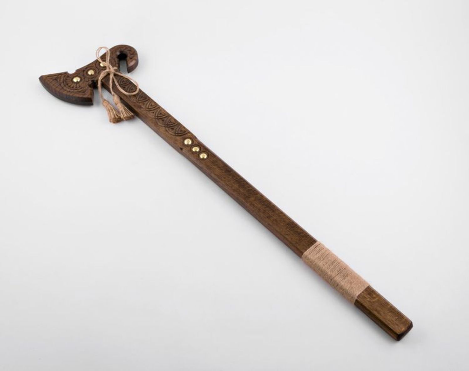 Decorative axe with metal inlay photo 4
