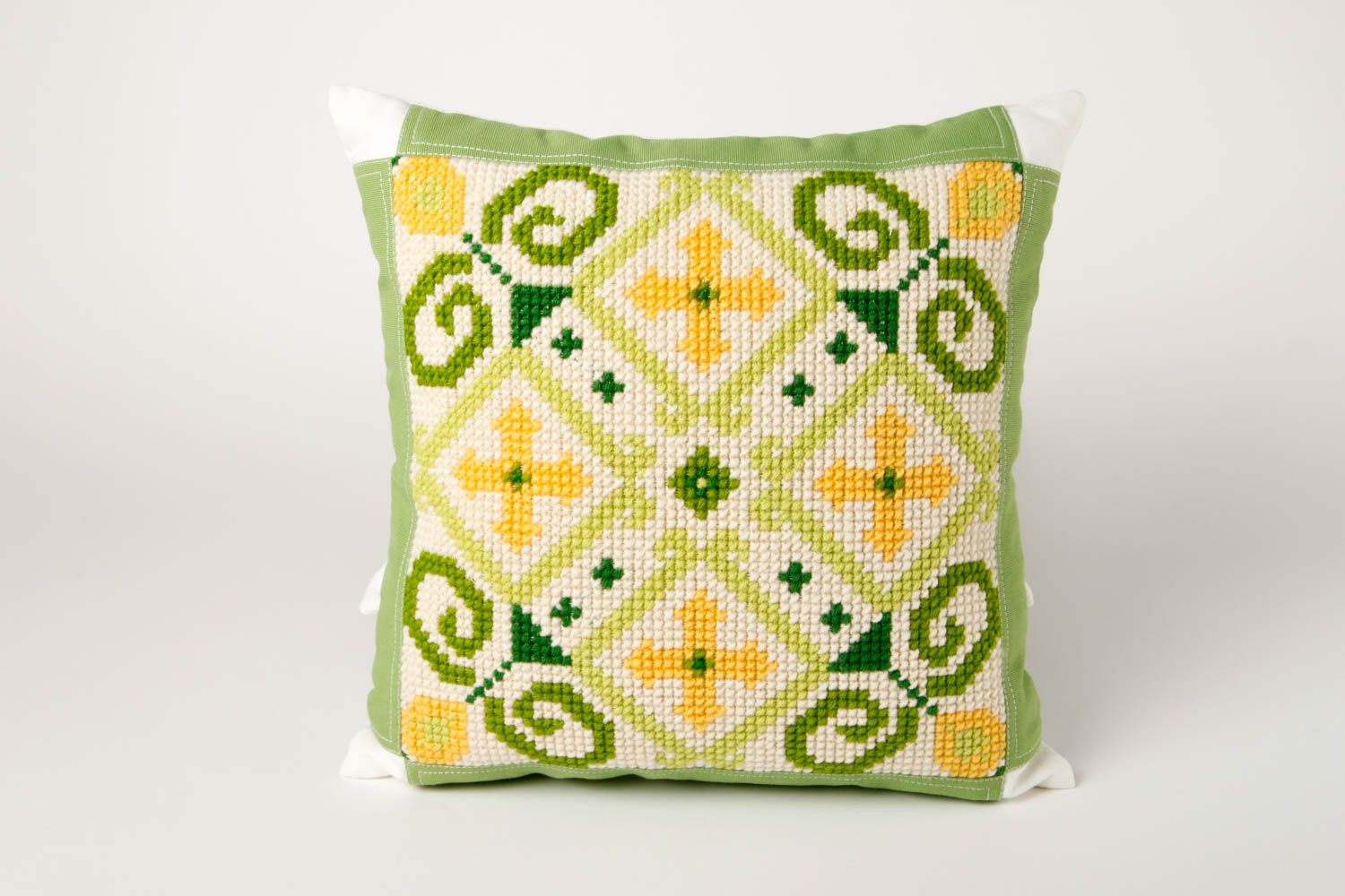 Unusual handmade throw pillow decorative cushion 2 pieces pillow design photo 4